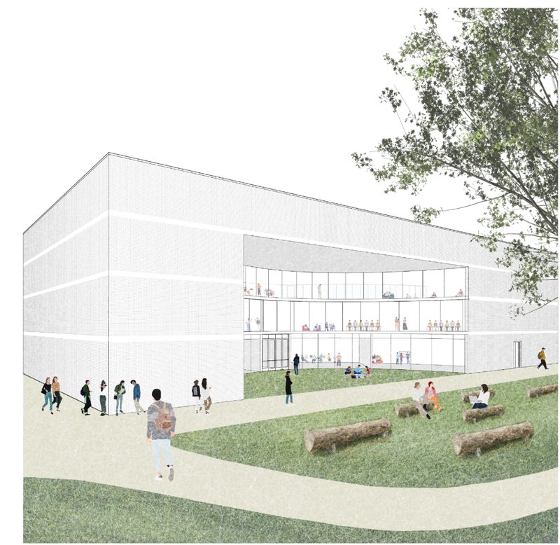 Outdoor learning spaces dissolve the boundary between architecture, nature, and everyday education.