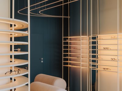 Znamy się Designs an Optical Salon in Wrocław as a Spatial Map of the Human Eye