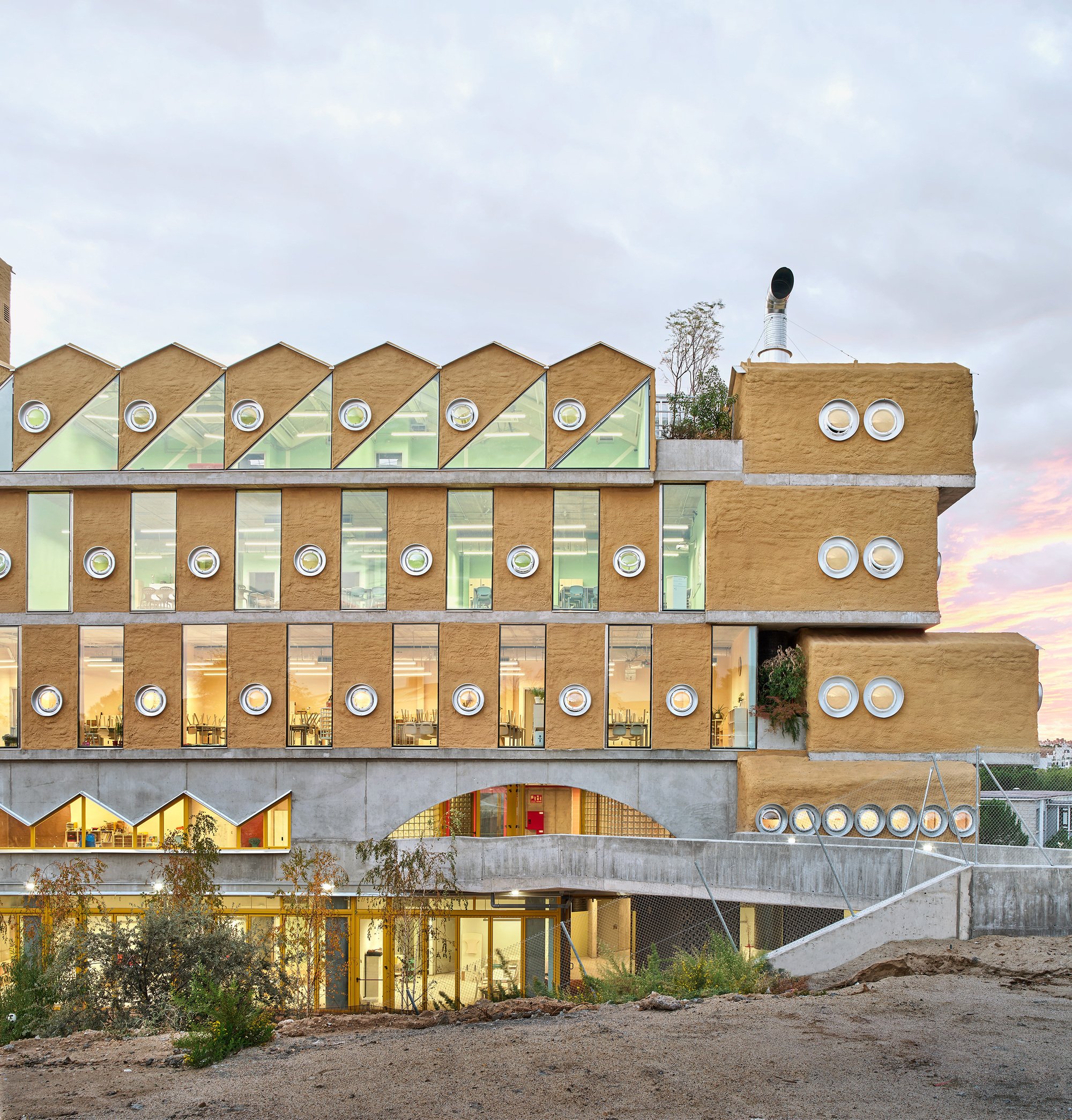 Andrés Jaque Wraps a Six-Storey Vertical School in Cork to Let Madrid's Children Learn from the Building Itself