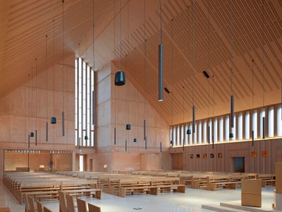 LR-Architetti Raises a Pink Brick Church from the Ruins of an Earthquake in Pegognaga