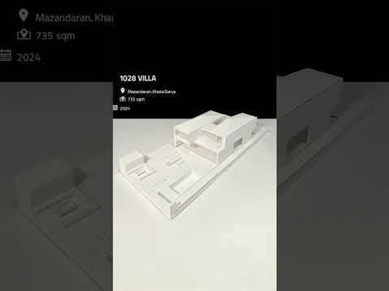 Cutaway axonometric model showing interior room divisions, courtyards and roof terraces in monochrome rendering