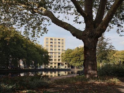Van Bergen Kolpa Architects Stack 36 Social Homes into a Sculpted Brick Landmark on Rotterdam's River Rotte