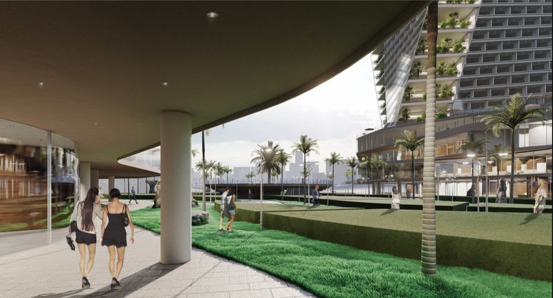 Fluid public spaces connect work, leisure, and nature within Convergence’s future-ready mixed-use architecture.