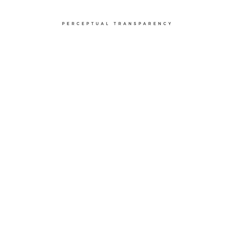 Title page with the text Perceptual Transparency on a white background