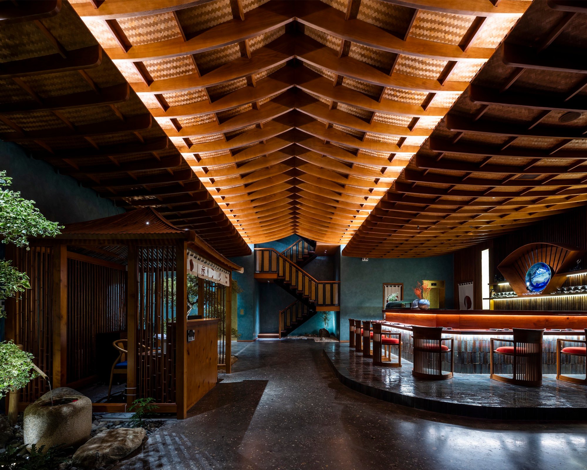 NH Village Architects Weaves Hanoi's Craft Traditions into a Four-Storey Japanese Restaurant