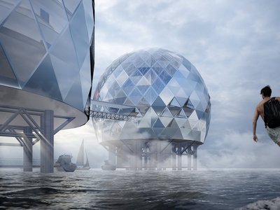 Between Sky and Water | Futuristic Ocean Architecture Reimagining Offshore Oil Rigs