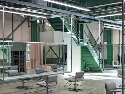 Atelier Write Converts a Tokyo Timber Warehouse into a Shape-Shifting Hair Salon