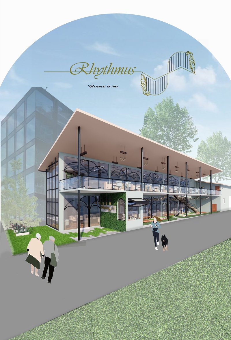 Rhythmus: A Cafe Architecture Concept Inspired by Vienna's Movement Through Time