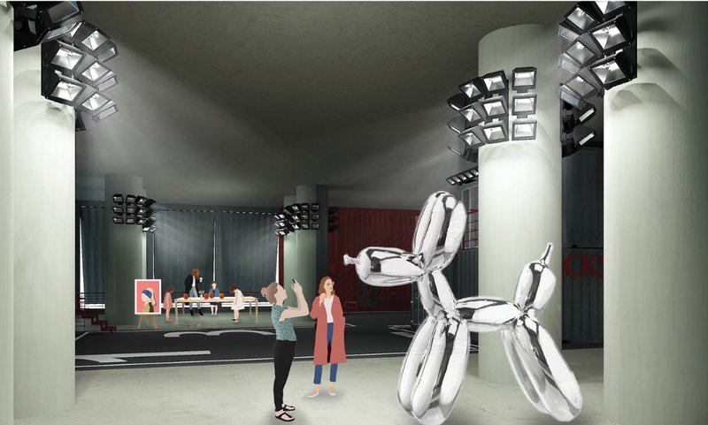 Open cultural gallery transforms industrial infrastructure into a public destination for art, education, and community engagement.