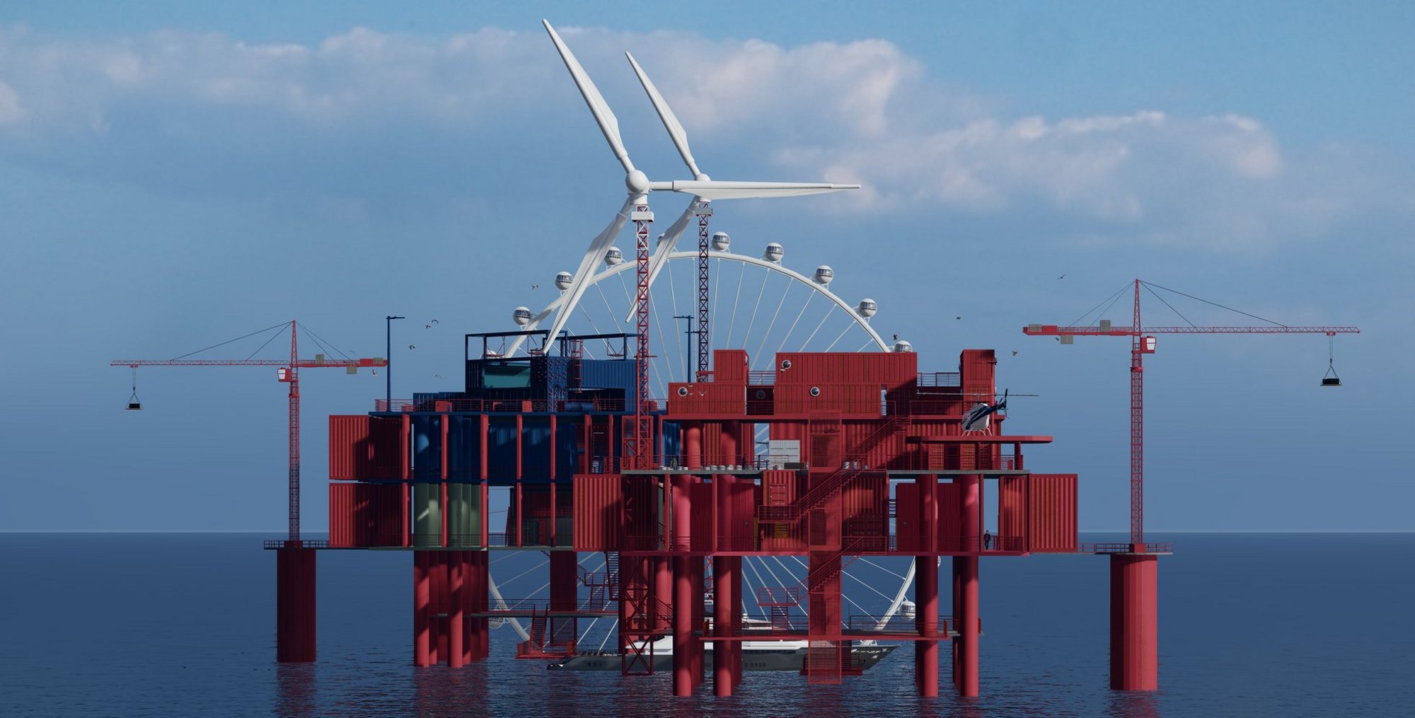 Old Creatures: Adaptive Reuse Architecture Reimagines an Oil Rig as a Sustainable Marine Community