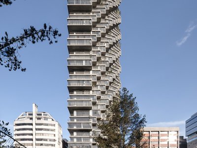BIG Stacks a Vertical Neighborhood of Pixelated Terraces above Quito's Largest Park