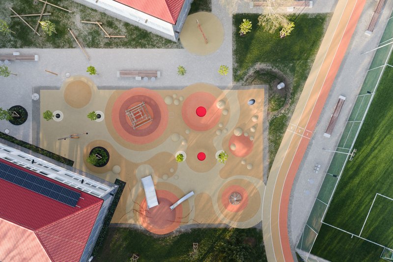 Šercel Švec Transforms a Slovak Schoolyard into a Landscape of Play, Sport, and Ecology