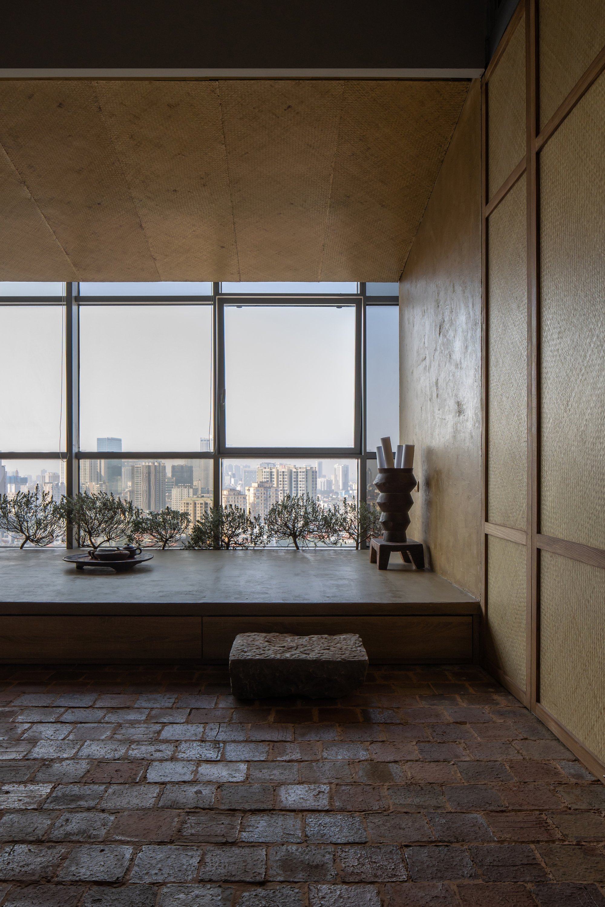 AfA Design Builds Its Own Office from Craft Village Materials on the 20th Floor of a Hanoi Tower