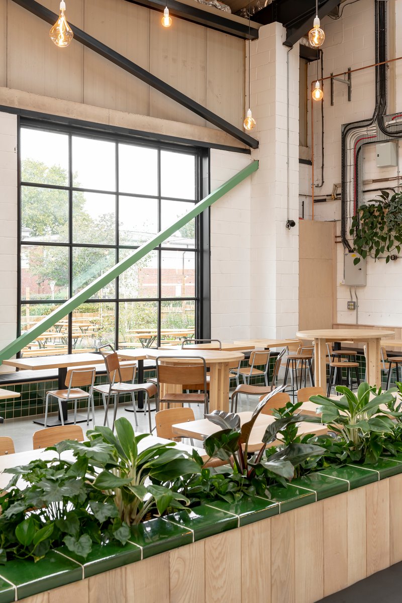 Studio B Wraps a Working Brewery in Mint Green Steel and Local Ash for Wiper and True's Bristol Taproom