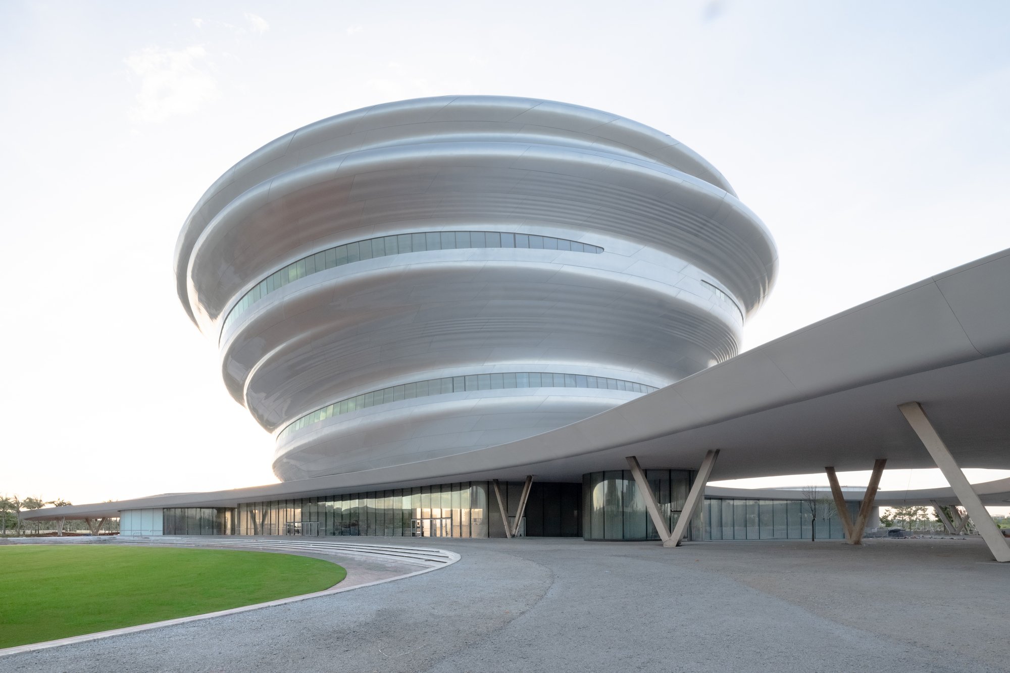 MAD Architects Spirals a Science Museum Around Three Cores on the Edge of a Hainan Wetland