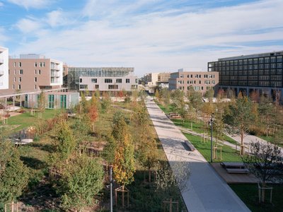 Marc Mimram Arranges Eight Buildings Around a Five-Acre Park to Unify a Scattered Research Campus