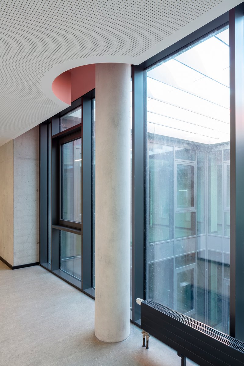 SSP SchürmannSpannel Wraps a Dortmund School in Pink and Rethinks the Corridor