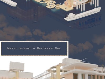 Proximity Land: Adaptive Reuse Architecture Reimagining an Old Oil Rig as a Marine Cultural Habitat