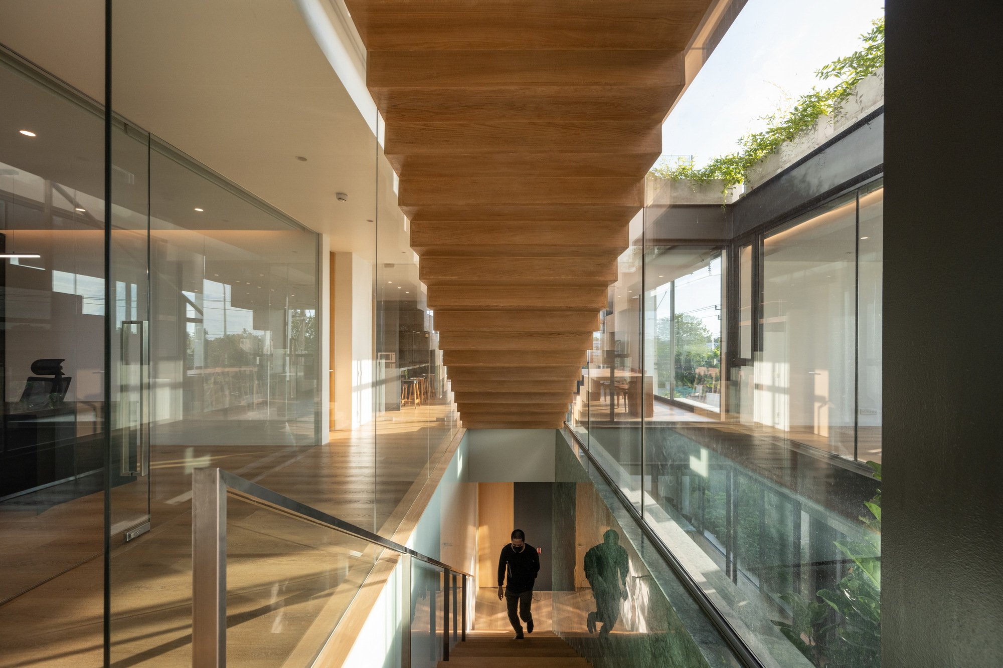 V2in Architects Stack Cantilevered Cubes into a Home Office Hybrid in Nakhon Pathom