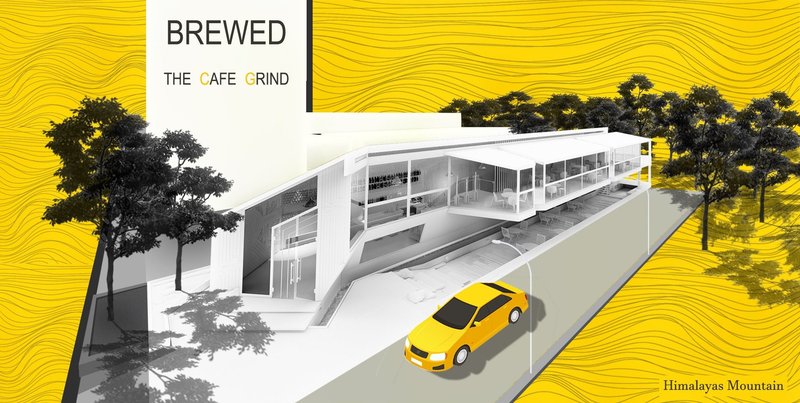 BREWED – The Cafe Grind: A Sustainable Café Architecture Inspired by Vienna's Landscape and Culture