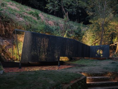Atelier Wen'Arch Threads a Perforated Pavilion Through the Ruins of a Huizhou Village