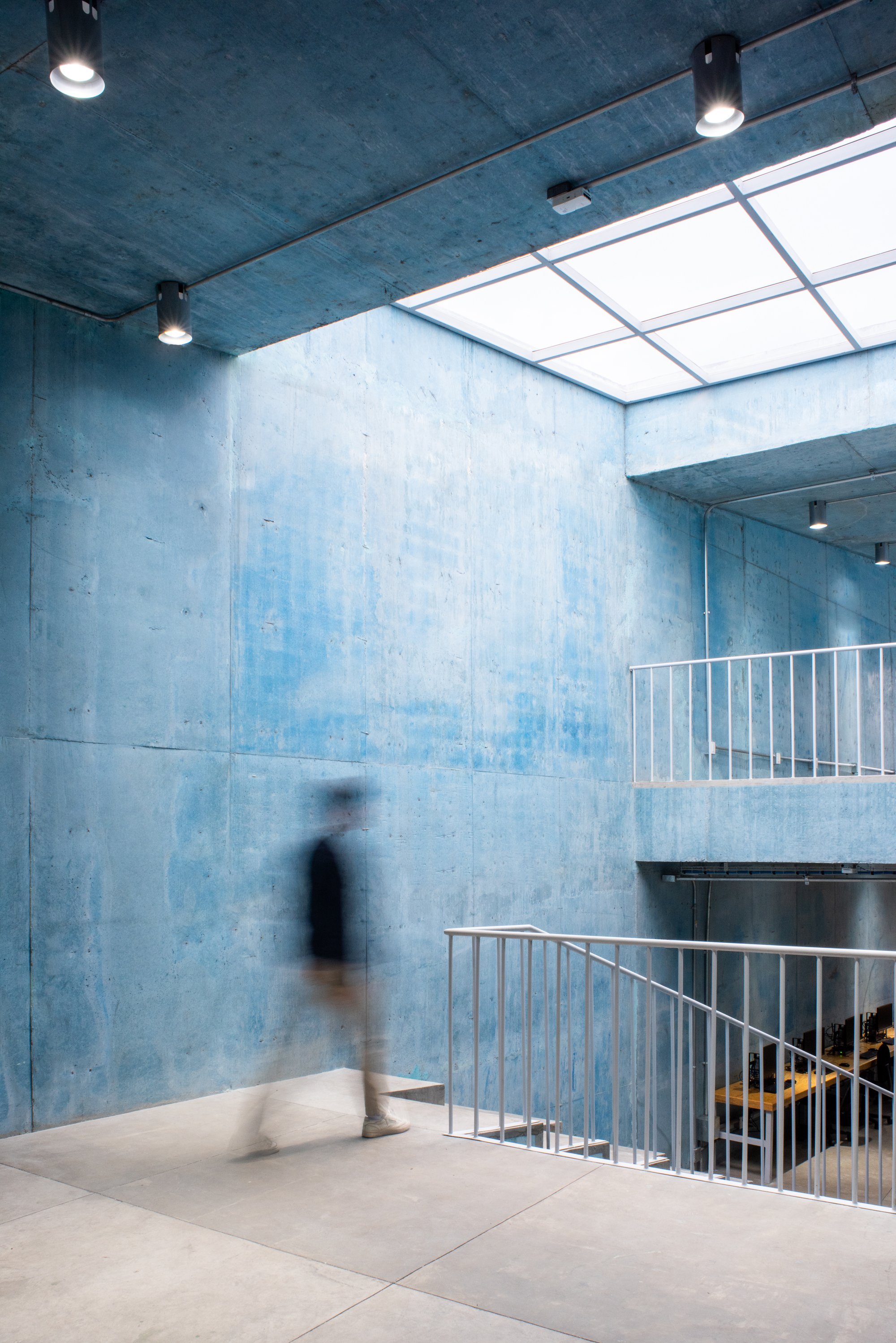 WORKac and ESTUDIO Ignacio Urquiza Stack a Blue Concrete Community Hub on a Mexico City Corner
