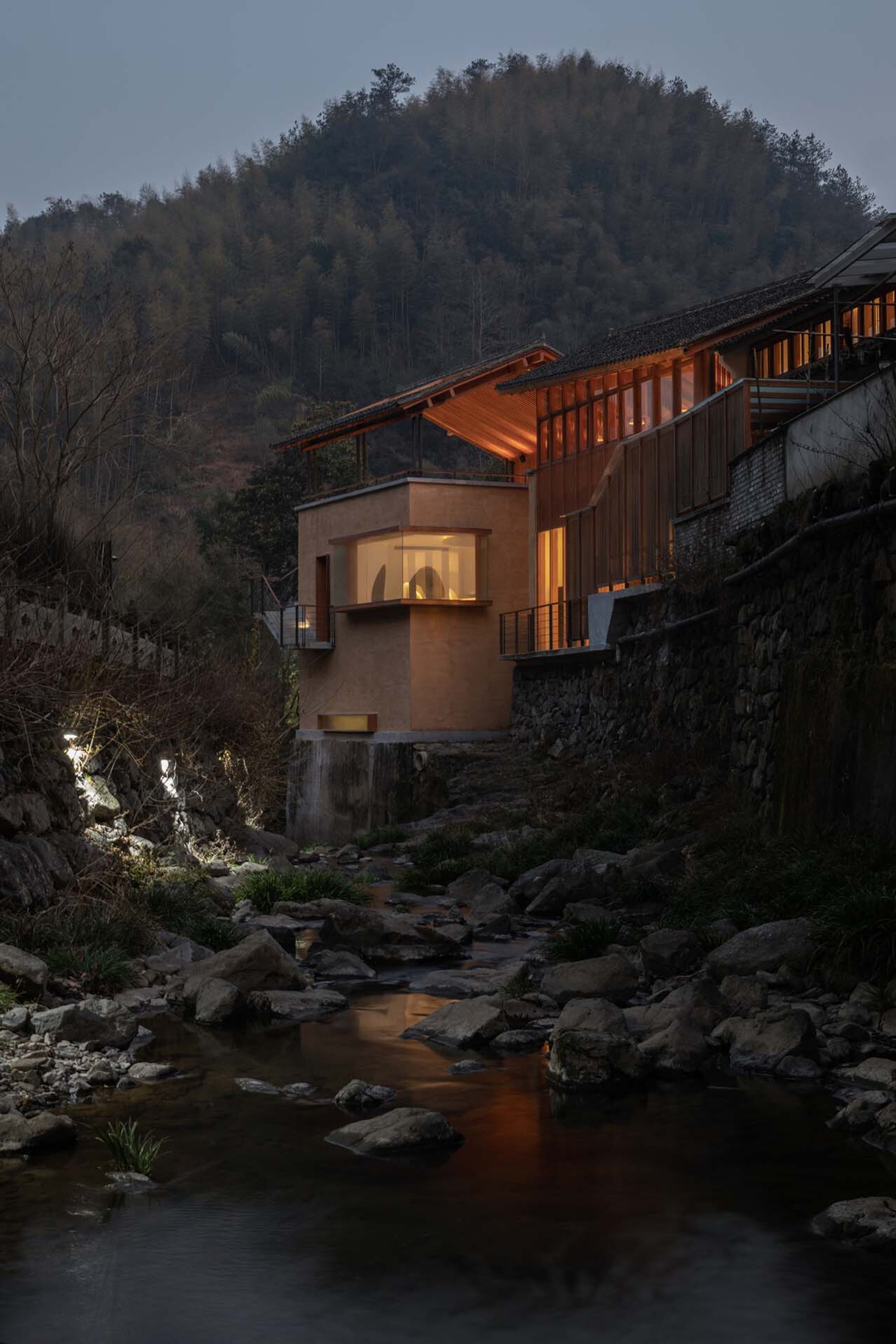 Shulin Architectural Design Converts a Village Power Station into a Riverside Restaurant in Ningbo