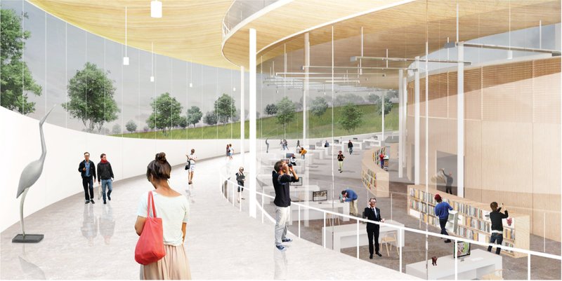 Light-filled public interiors encourage learning, observation, and meaningful interaction between visitors, nature, and conservation efforts.