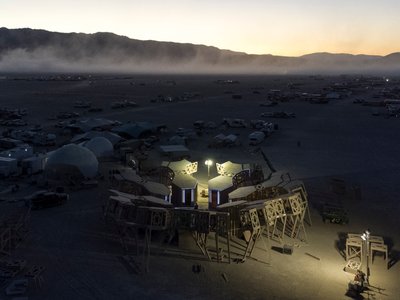 MAMOU-MANI Builds a Fractal Timber Pavilion That Refuses to Burn at Burning Man