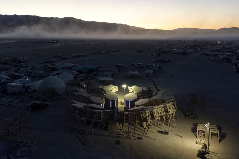 MAMOU-MANI Builds a Fractal Timber Pavilion That Refuses to Burn at Burning Man