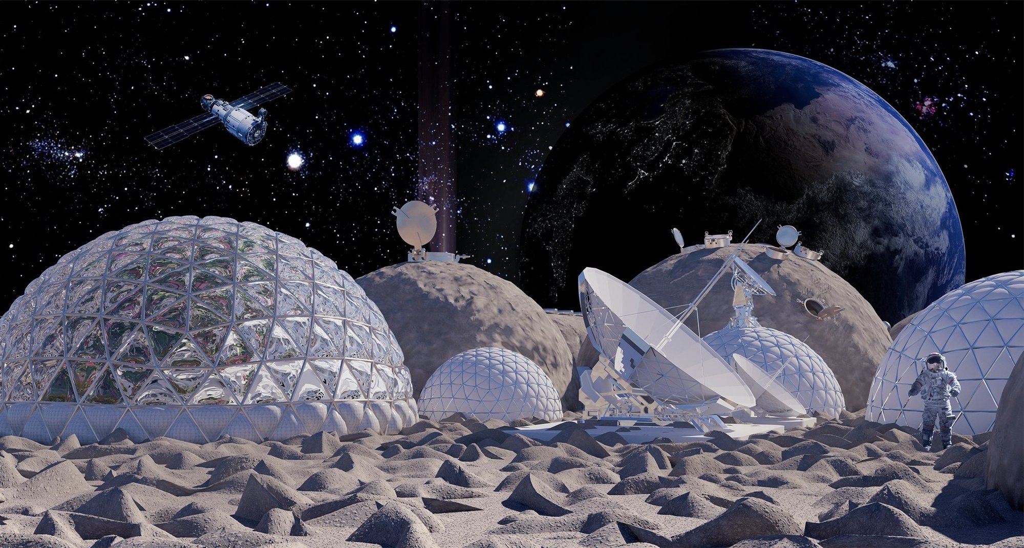 Aitken: Reimagining Lunar Habitat Architecture Through a Self-Sustaining Moon Base