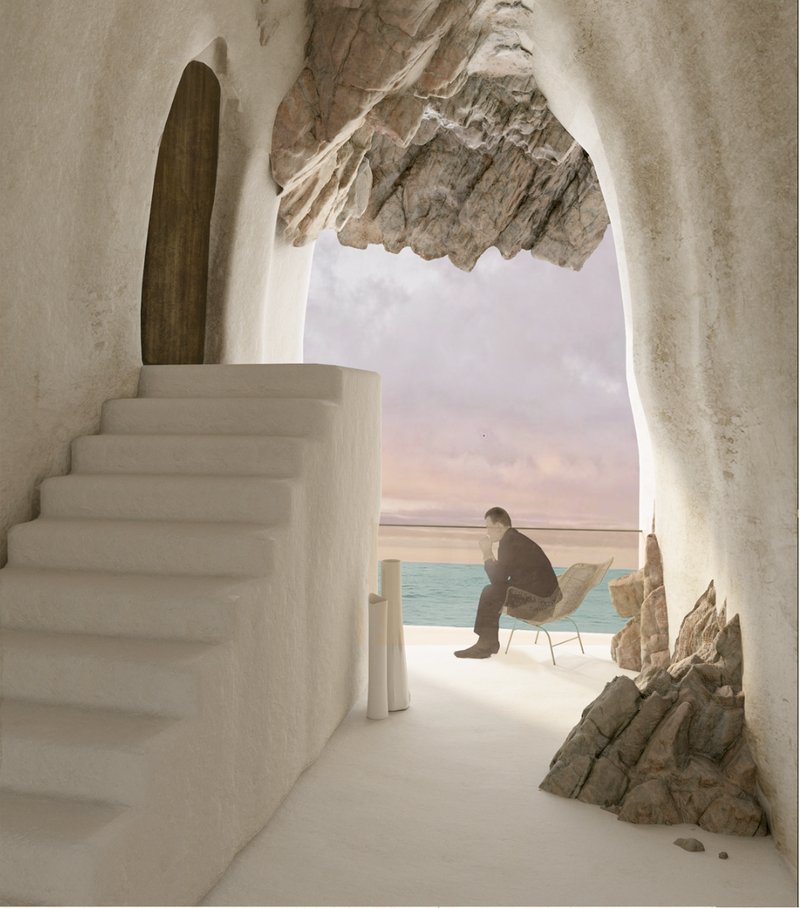 Ocean-facing residential spaces shaped through coral-inspired forms and natural material textures.
