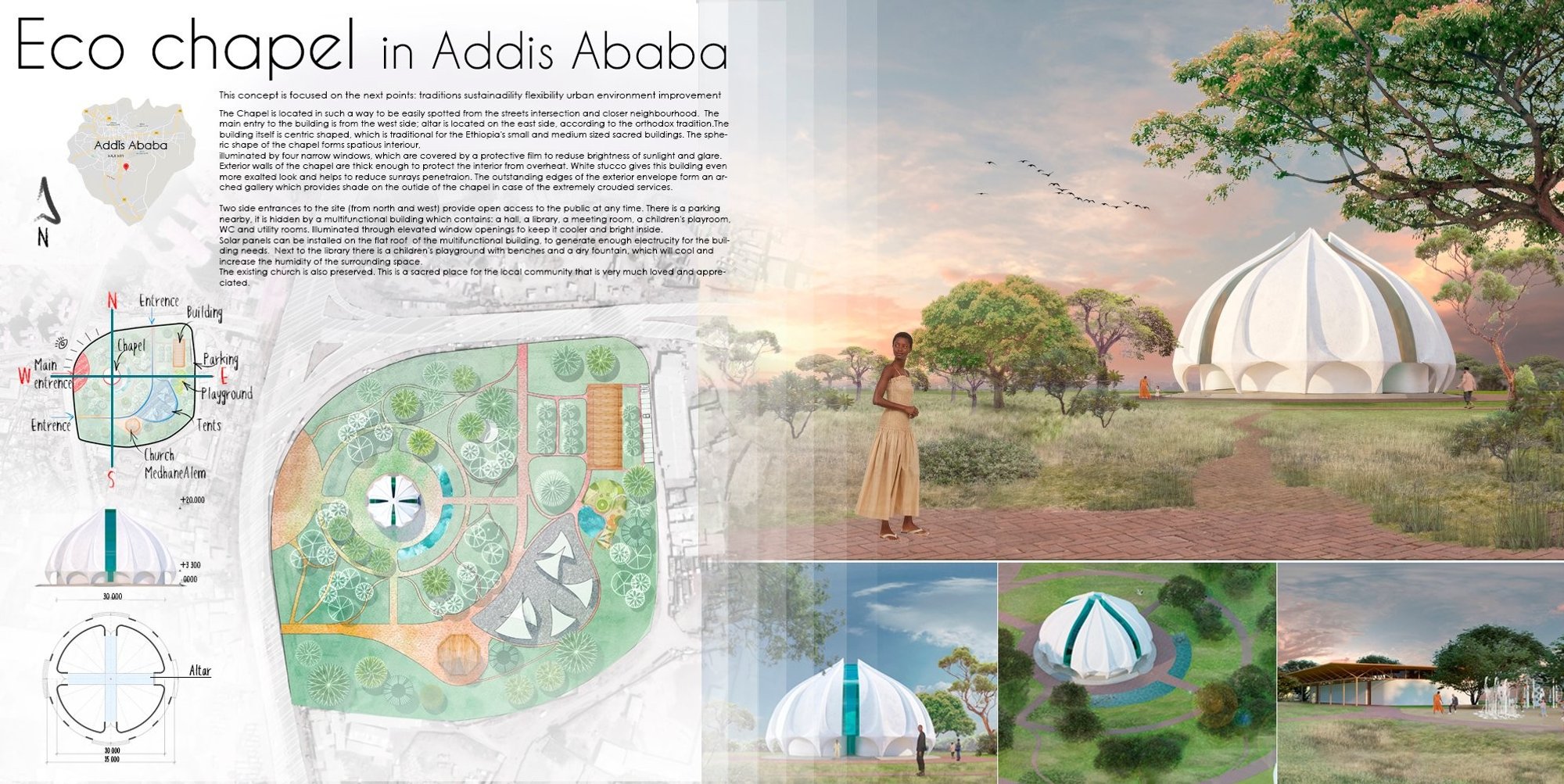 Eco-Chapel in Addis Ababa: Sustainable Architecture for Spiritual Recovery and Urban Renewal