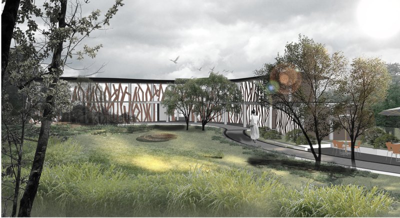 Landscape-driven pathways and permeable green spaces reconnect architecture with habitat restoration and ecological resilience.