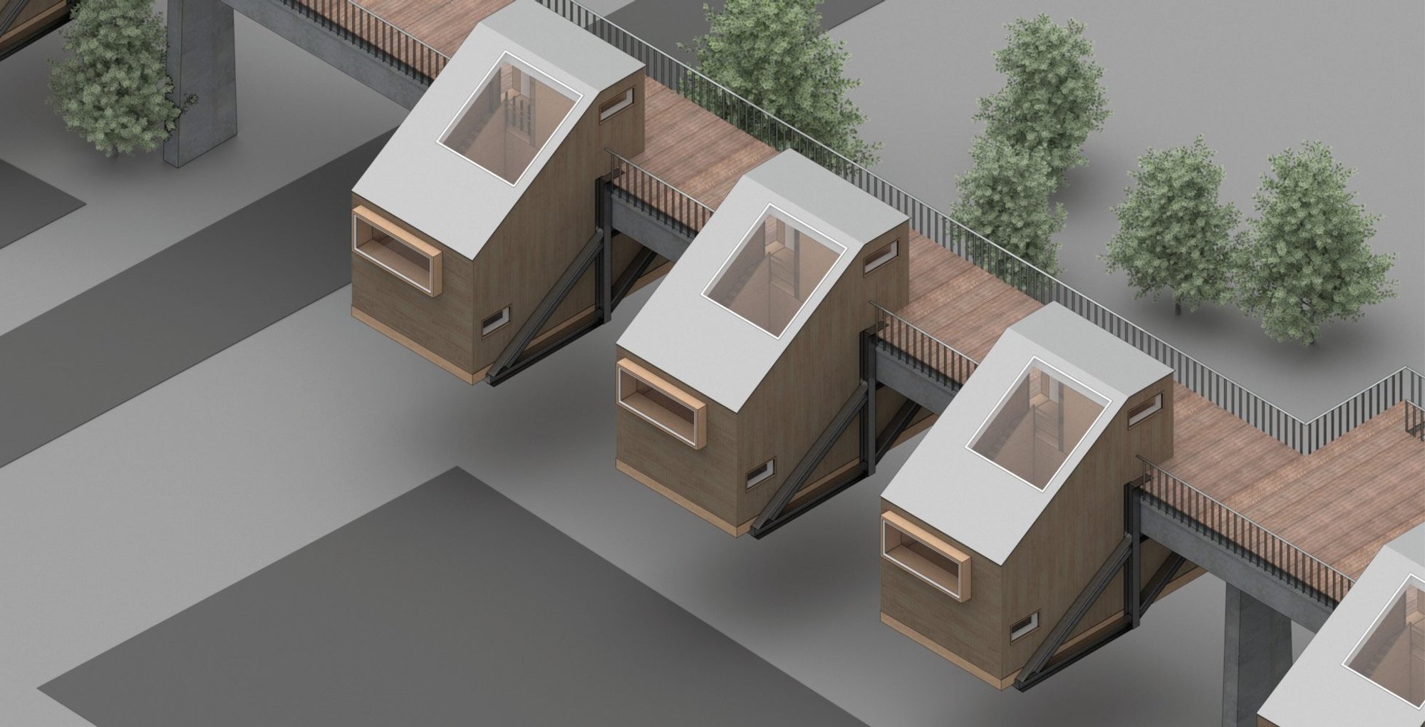 Clip-on Houses: Adaptive Reuse Architecture Reimagines Industrial Bridges as Sustainable Urban Housing