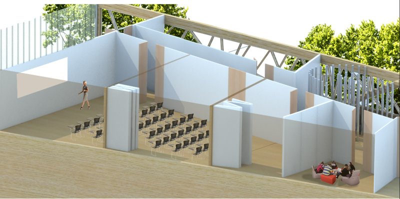 Flexible first-floor rooms designed for workshops, talks, meetings and community gatherings.