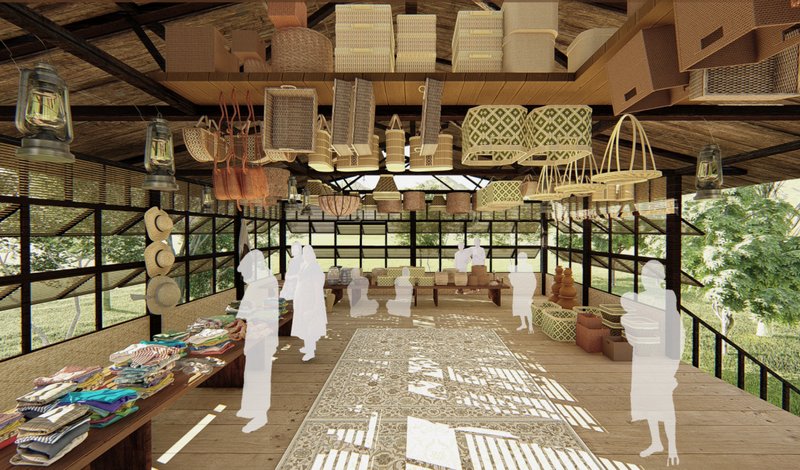 Craft-filled community space celebrating Murong culture through local materials and traditional making.