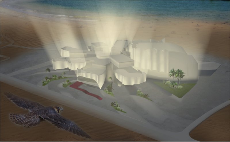 Outdoor projection space turns the cinema complex into an open public film venue.