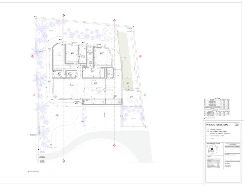 Floor plan drawing showing interior room layout and circulation paths