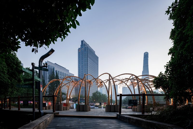 HCCH Studio Bends Bamboo into a Blooming Canopy for Shanghai's Old City
