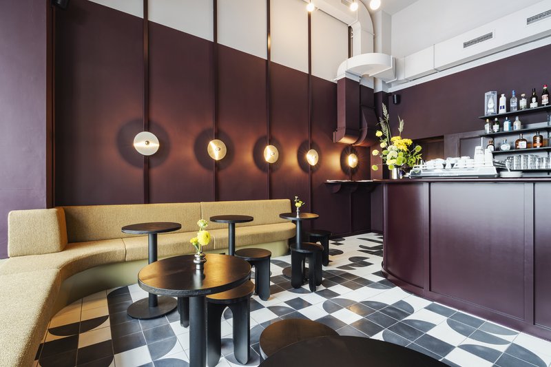 pfeffermint AG Folds the Geometry of a Piadina into a 35 m² Zürich Bar