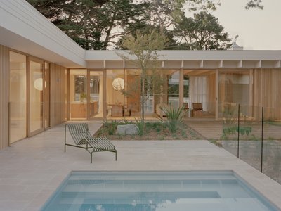 Victoria Merrett Architects Wraps a Timber Beach House Around an Oak Tree on the Mornington Peninsula