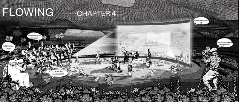 Open-air theater turns the desert film space into a shared stage for audience, crew, and performers.