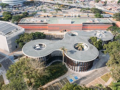 Typsa Clusters Three Circular Pavilions into a Library Oasis for Luanda's Technology Park