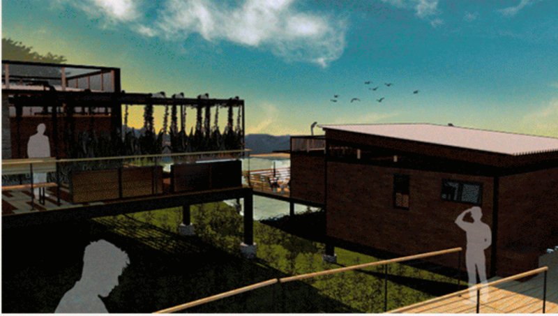 Stilt housing adapts to the terrain through elevated platforms, open circulation, and visual connections.