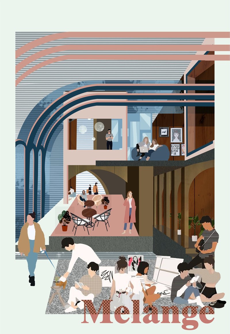 MELANGE: A Cafe Interior Design That Blends Vienna’s Coffee House Culture With Modern Creative Space