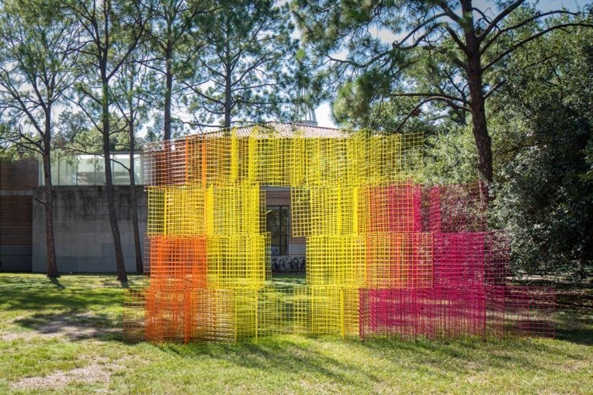 Rana Begum, an artist known for her work with bright colours and geometric shapes.