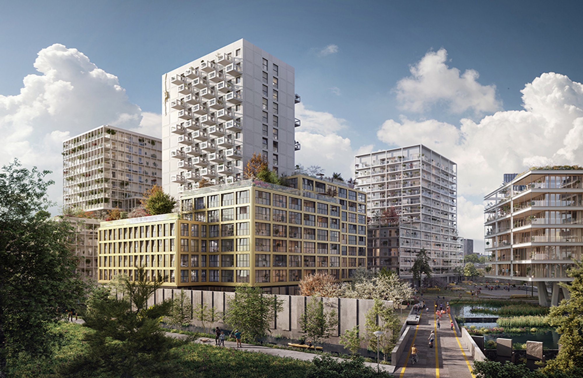 The first residential tower in the ’Bajeskwartier’ presented by Barcode Architects