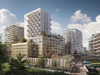 The first residential tower in the ’Bajeskwartier’ presented by Barcode Architects