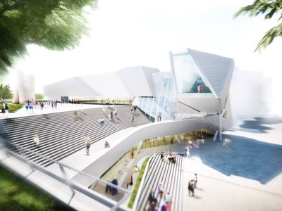 Morphosis' Orange County Museum of Art is a towering building among giants.